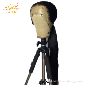 Sunlight Straight Hair Peruvian Human 10a Raw 36 38 42 Inch Brazilian Afro Indian Vendors Virgin Unprocessed Lace Wigs